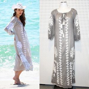 Debbie Katz | NWT Malan Maxi Tunic Taupe –‎ Maxi Dress, Beach Swim Coverup Sz. S